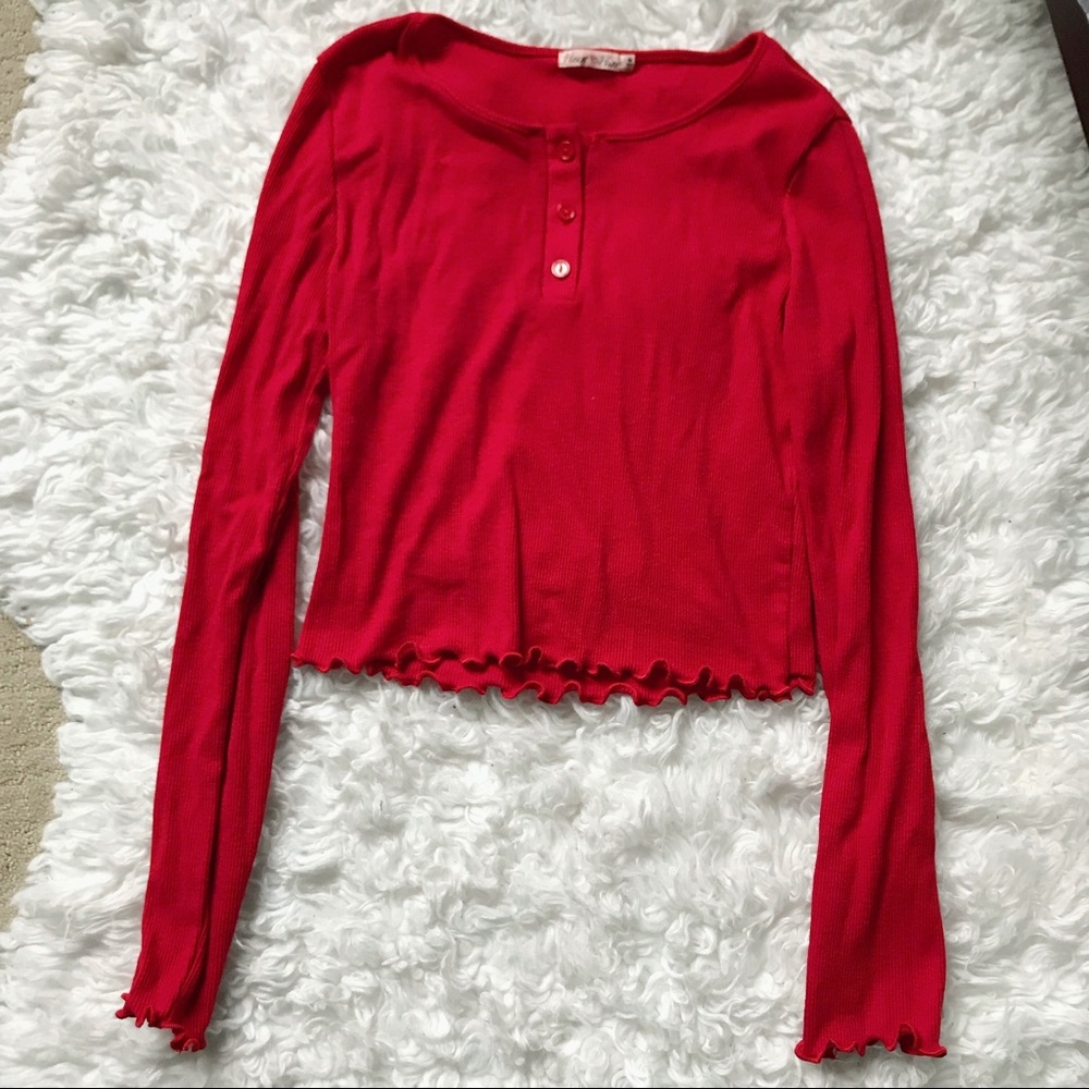Red crop top